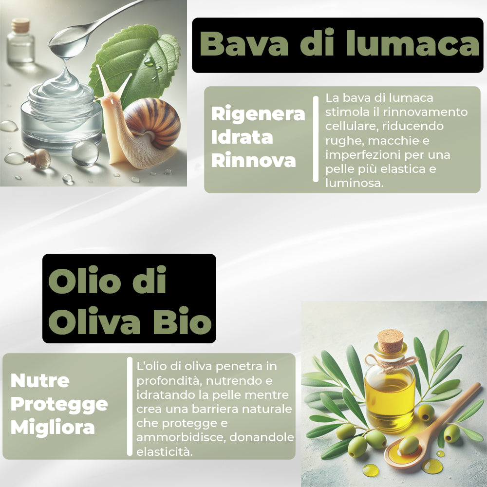 Cadabò crema viso antiage con bava di lumaca e olio evo bio