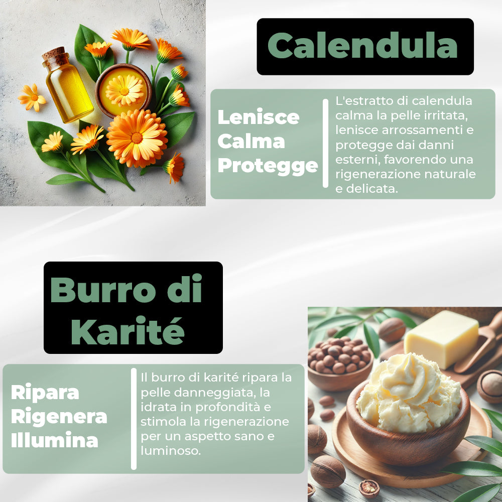 Crema viso idratante al latte d'asina con vitamina C, acido ialuronico e olio bio